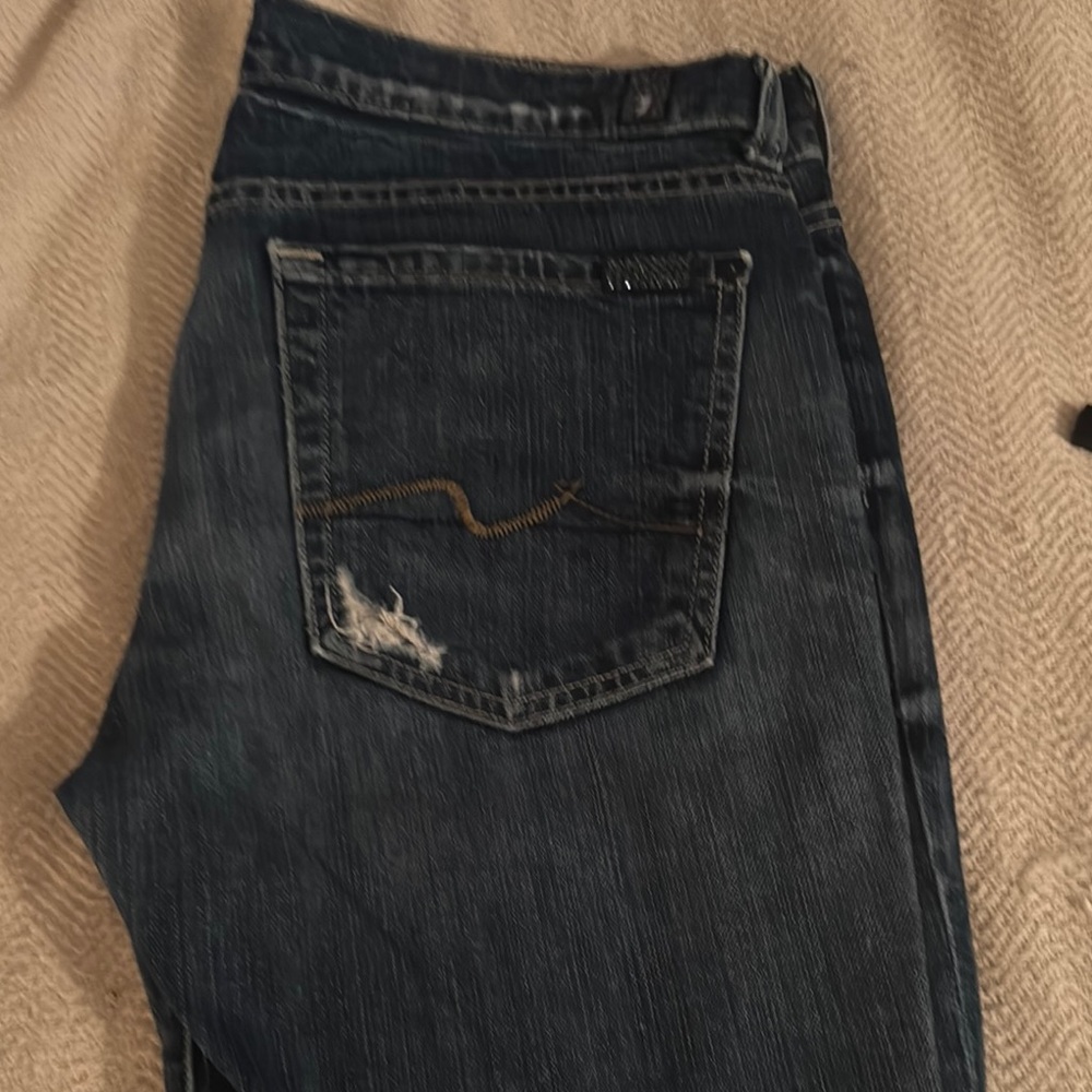7 For All Mankind Dark Blue Boyfriend Jeans